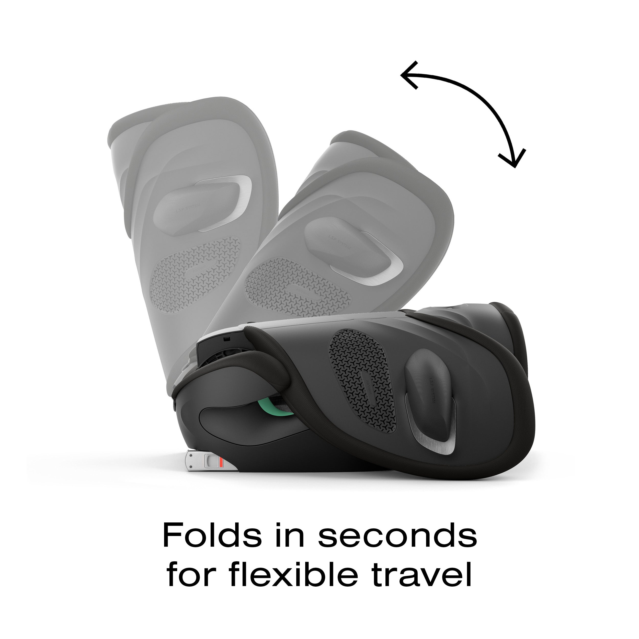 Cybex Solution G2 Folding Travel High Back Booster Car Seat for Kids - Safe & Comfortable for Road Trips, Airplane Travel, and Everyday Use