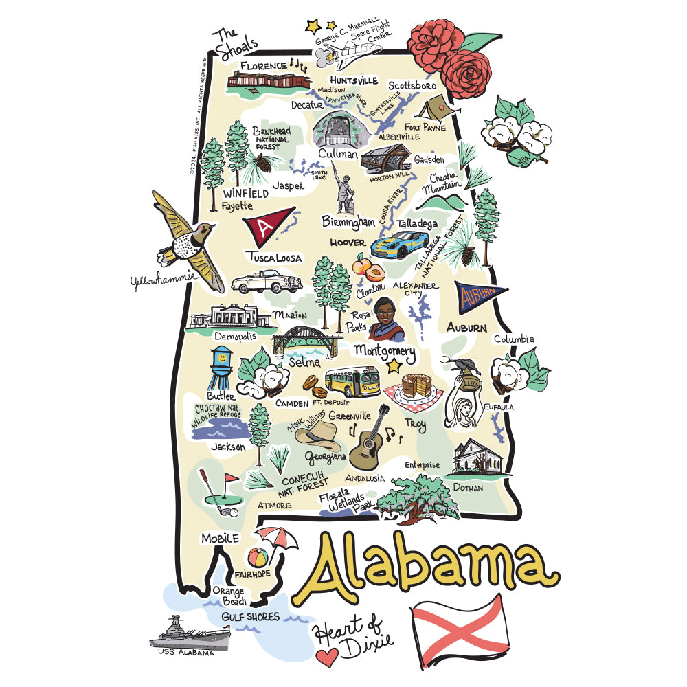 24oz Alabama Party Cups - Bulk Disposable Plastic Cups for Beer, Cocktails & Drinks - Perfect for BBQs, Tailgates & Parties