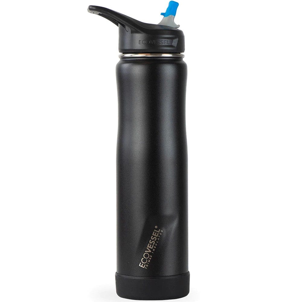 EcoVessel Summit Triple Insulated Stainless Steel Water Bottle with Straw - 700ml, 24oz, Keeps Drinks Cold 24Hrs & Hot 12Hrs - Perfect for Hiking, Camping, Gym & Outdoor Activities