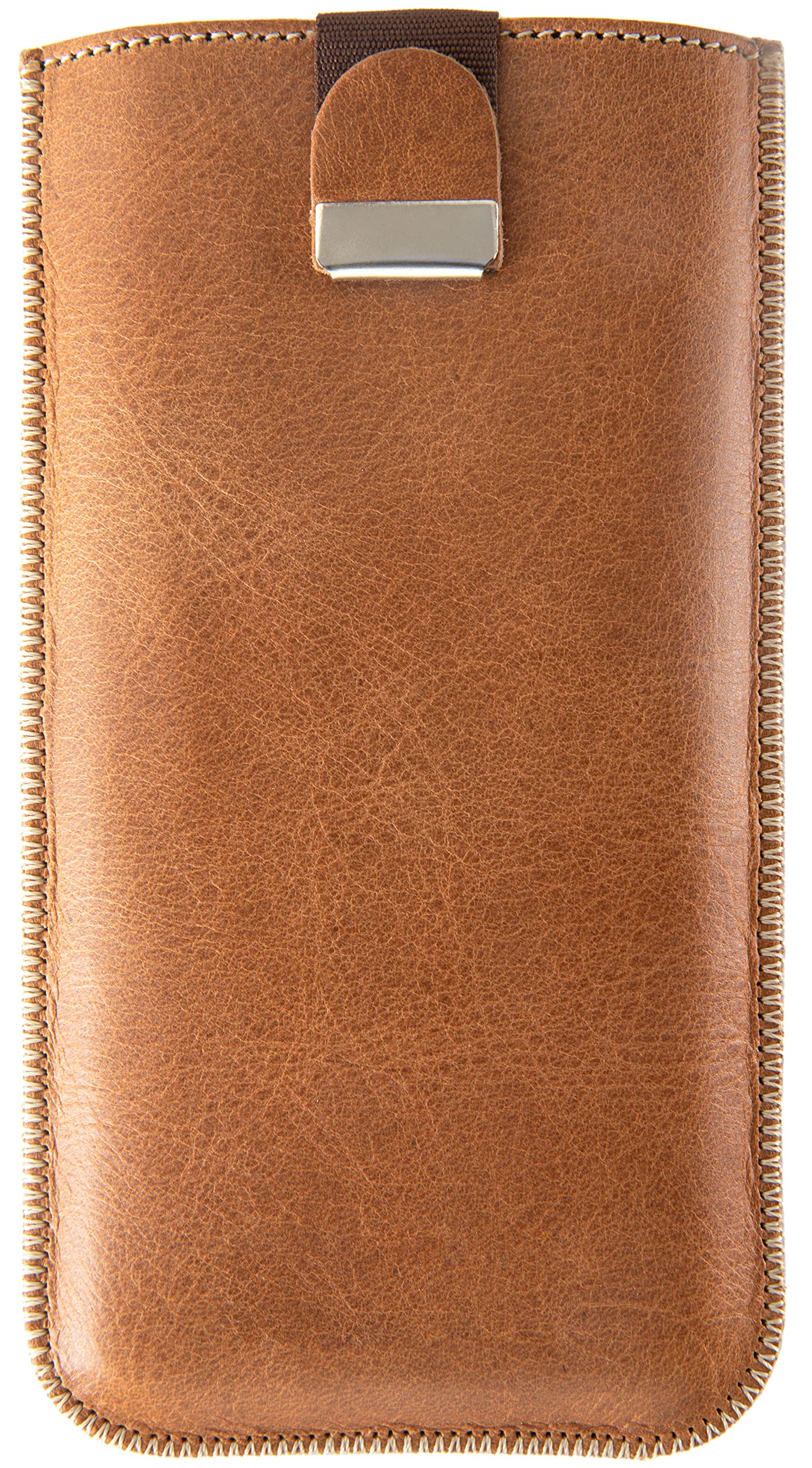 Premium Italian Brown Leather Case Compatible with iPhone 16 Pro - Slim Fit, Shockproof Protection for Everyday Use, Business & Travel