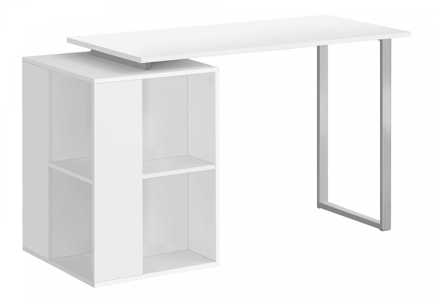 Arken White Modern Office Desk - Sleek & Stylish Home Office Furniture for Work & Study | Perfect for Small Spaces & Remote Work
