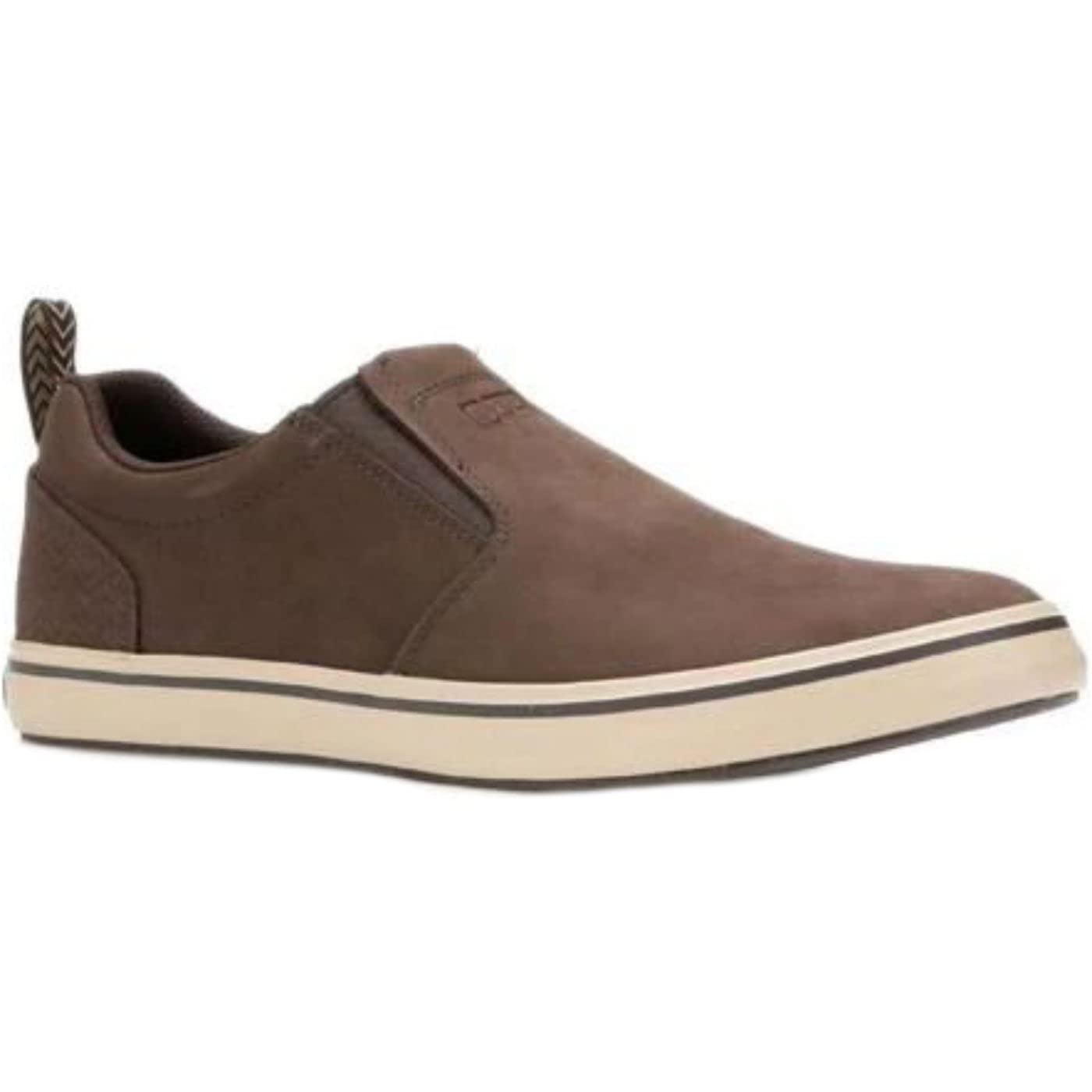 XTRATUF Sharkbyte Men’s Nubuck Leather Deck Shoes - Non-Slip Boat Shoes for Fishing & Sailing - Chocolate Brown (22501) Size 12 - Durable Water-Resistant Deck Footwear for Men