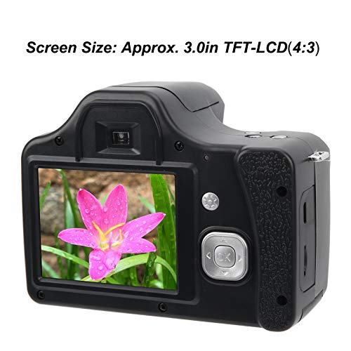 High-Quality Portable Digital Camera with 3.0-Inch LCD Screen & 18X Zoom | 24MP SLR Camera for Photography Enthusiasts | Perfect for Family Gatherings, Outdoor Travel, Kids Gifts & Vlogging (Black)