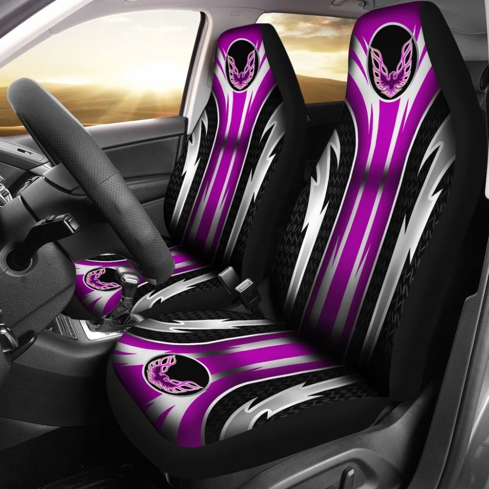Pink Pontiac Firebird Front Seat Covers - Custom Fit 2-Piece Set for 144627 Model | Perfect for Car Interior Upgrade & Protection