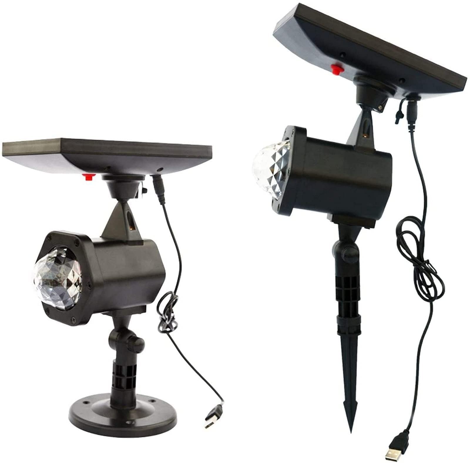 FMOGG Solar Powered LED Projector Light - Colorful Disco Stage Light for Outdoor Garden, Lawn, Christmas Party & Home Decor (1 Pack) | Perfect for Patio, Backyard, Holiday Celebrations and Nighttime Ambiance