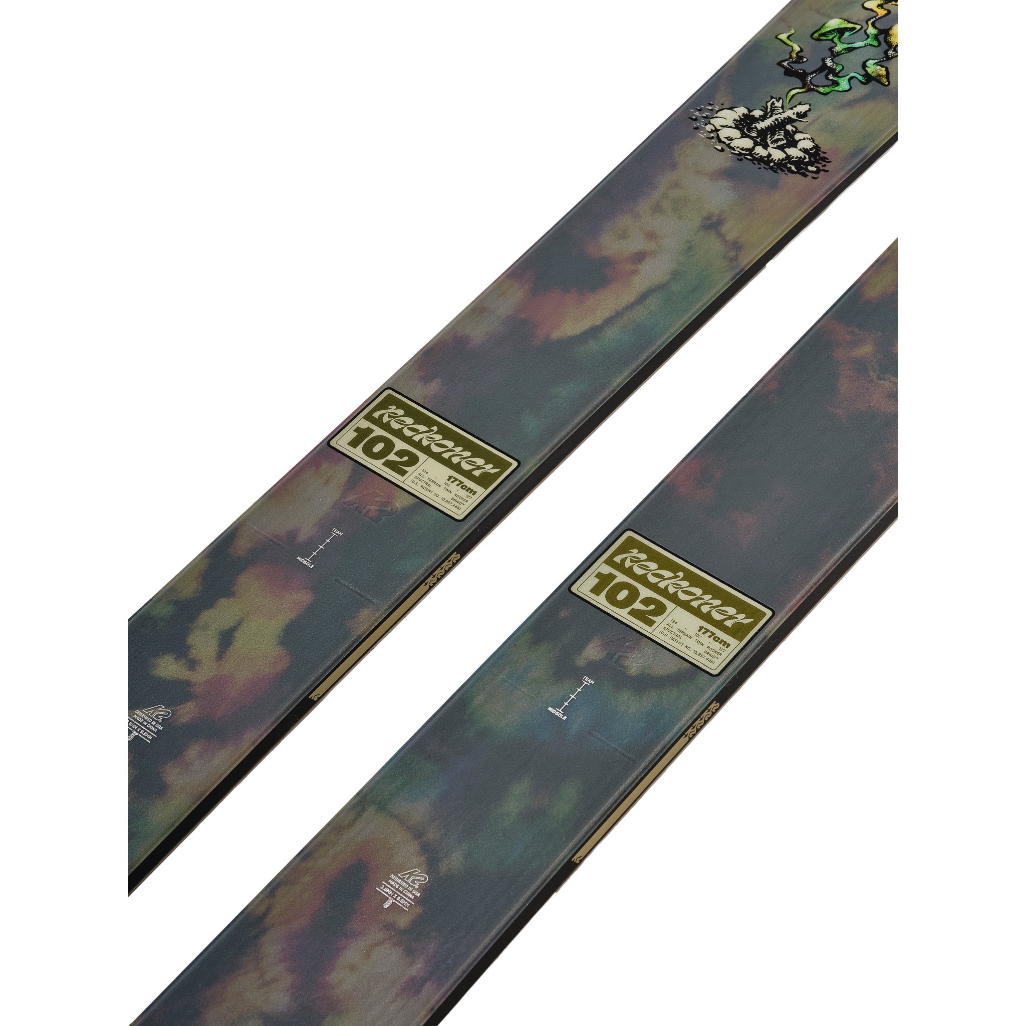 **2025 K2 Reckoner 102 Skis - All-Mountain Freestyle Skis for Powder & Park Riding**    *(Use Case: Perfect for freestyle skiers seeking versatility in deep powder, park jumps, and all-mountain terrain.)*