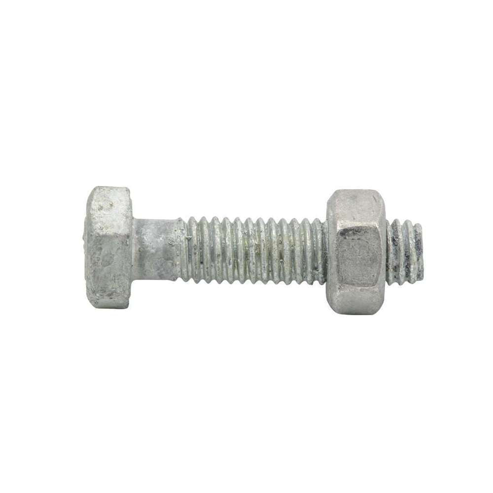 Galvanized Hex Bolt and Nut M6 x 25mm - Heavy Duty Fasteners for Construction, Automotive & DIY Projects