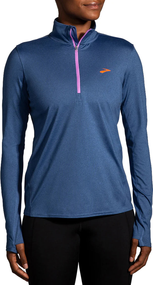 Brooks Women's Dash 2.0 Half Zip Running Top - Lightweight Performance Shirt for Jogging, Gym & Outdoor Activities