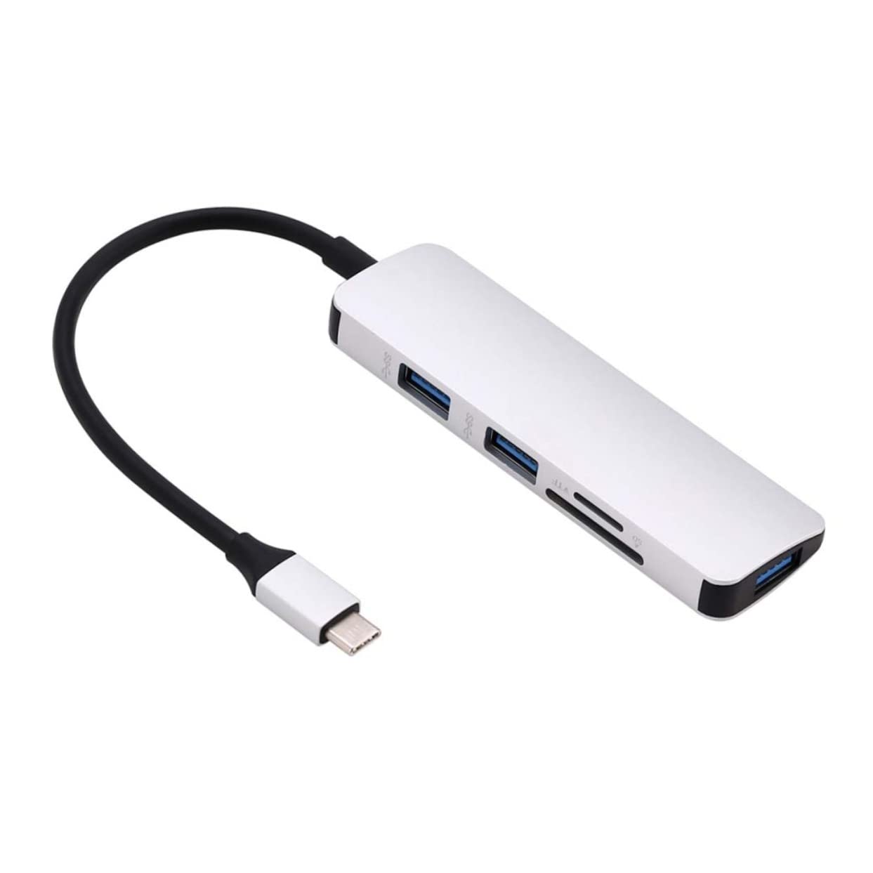 OSALADI 2-Pack USB C Hub Adapter with 5-in-1 Multi-Port (USB-C, USB-A, Ethernet, HDMI, SD/TF Card Reader) for MacBook Pro/Air, Dell, HP Laptops - Portable USB Hub for Work, Travel & Home Office