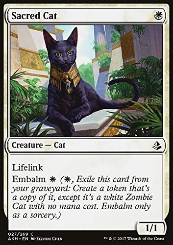 MTG Magic: The Gathering Sacred Cat (27) Amonkhet AKH - Collectible Trading Card Game for Deck Building & Strategy Battles