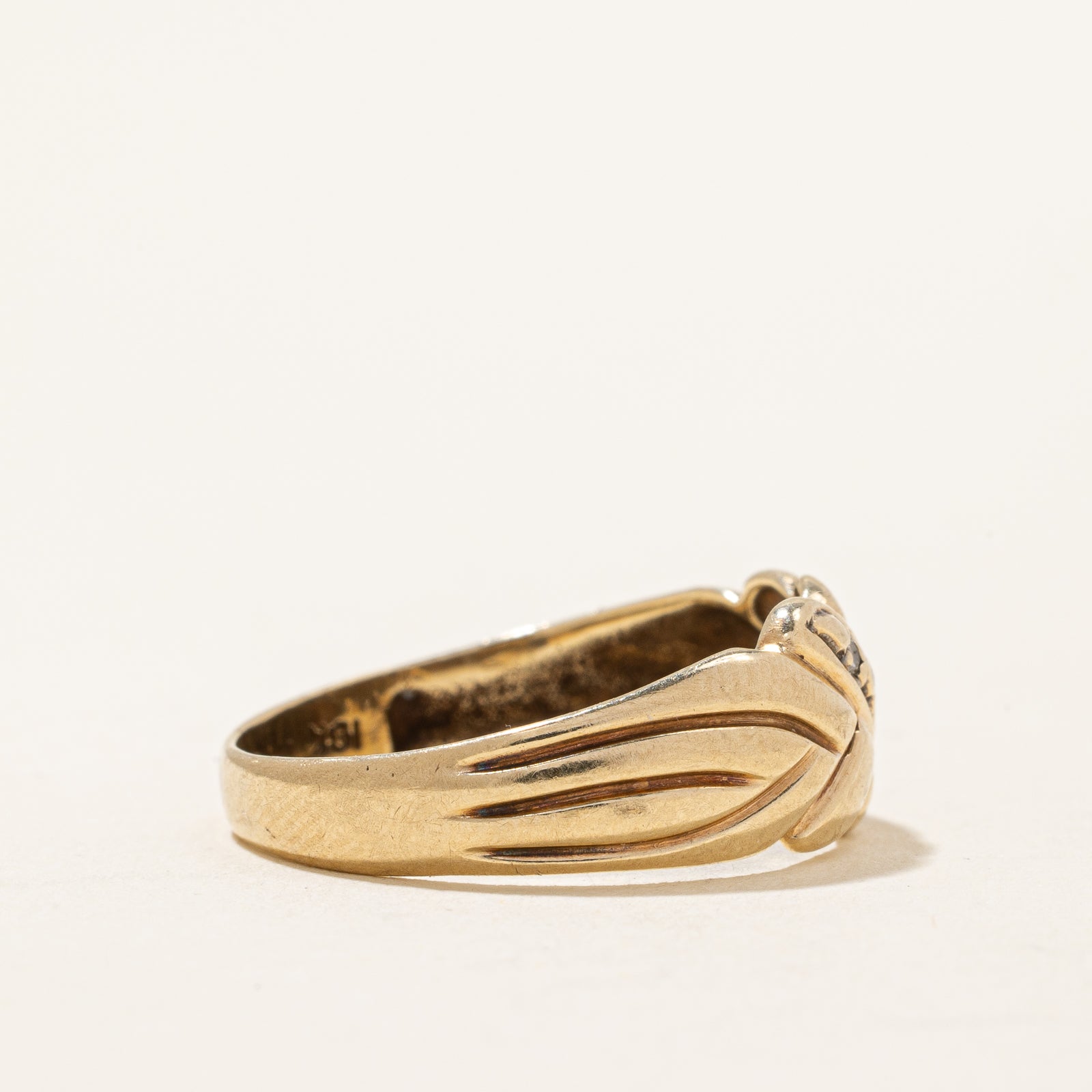 Diamond Textured Ring for Women - 0.02ctw Size 6 - Elegant Stackable Band for Everyday Wear & Special Occasions