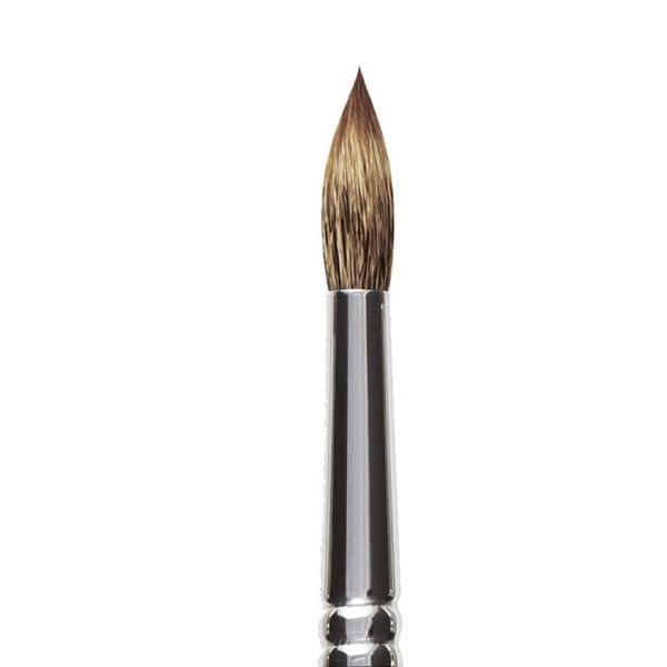 Raphael Kevrin+ 867 Synthetic Blend Round Brush - Size 20 with Natural Bristles | Perfect for Oil, Acrylic & Watercolor Painting
