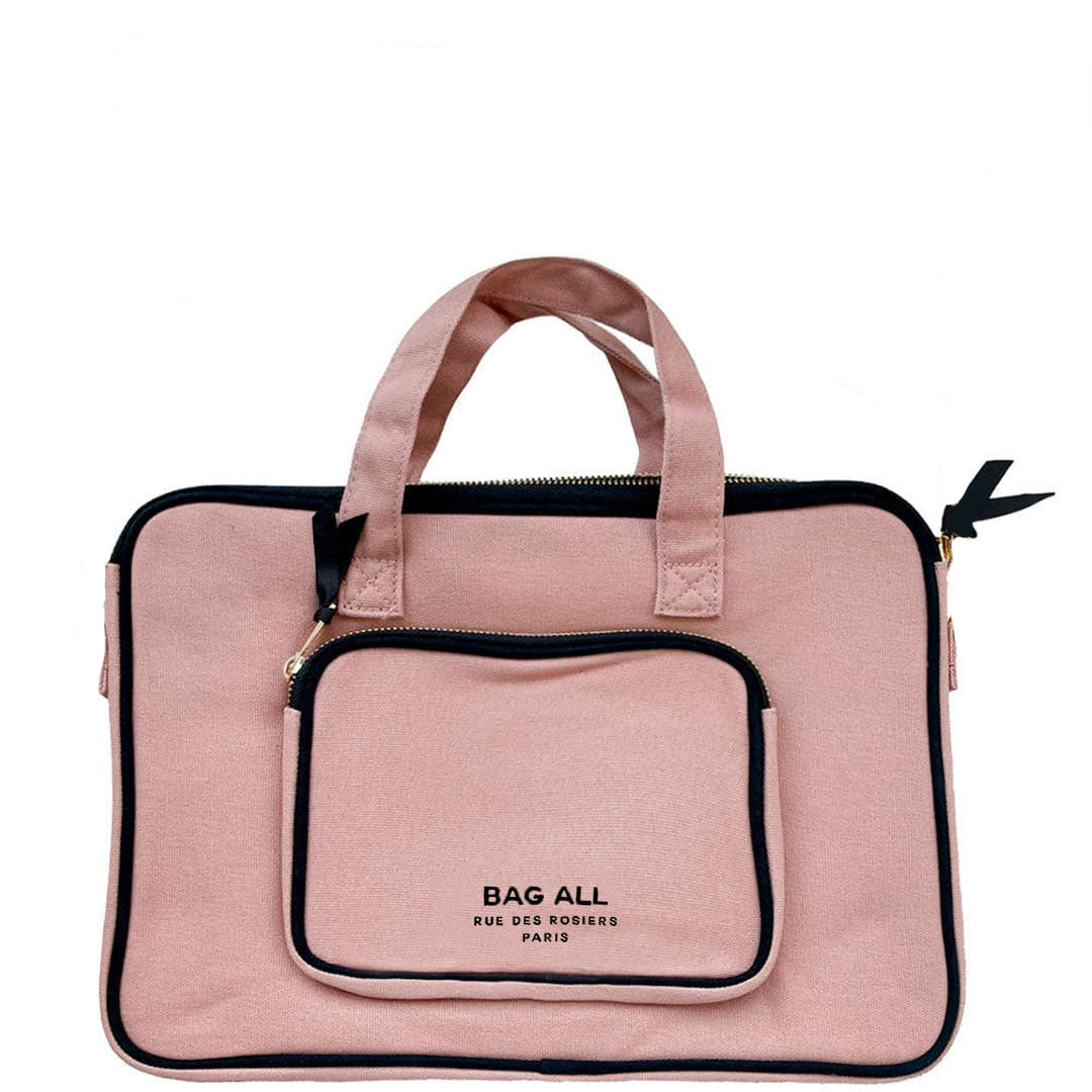 Premium 13 Inch Laptop Case with Handle & Charger Pocket - Lightweight Pink/Blush Protective Sleeve for MacBook Air, Work, School & Travel