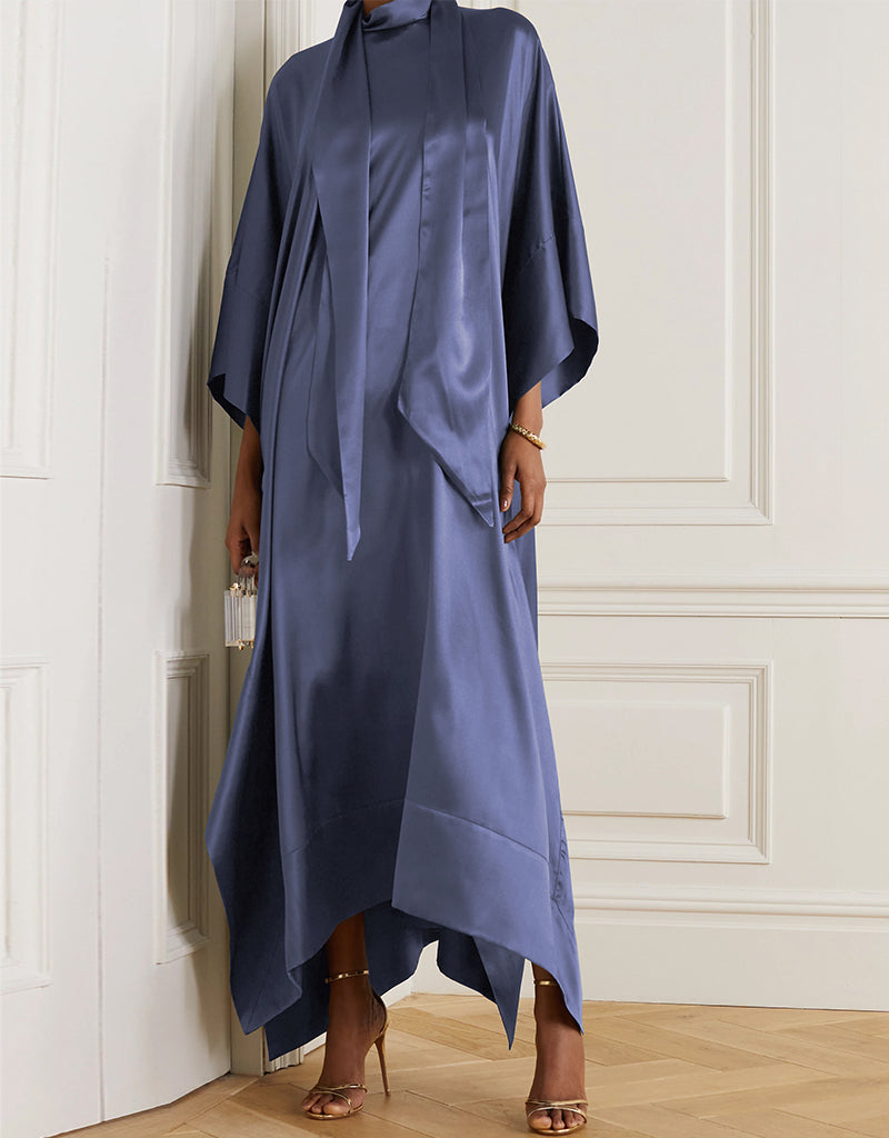 Elegant Bright Grey Heavy Designer Maxi Dress for Women - Perfect for Weddings, Parties & Evening Events