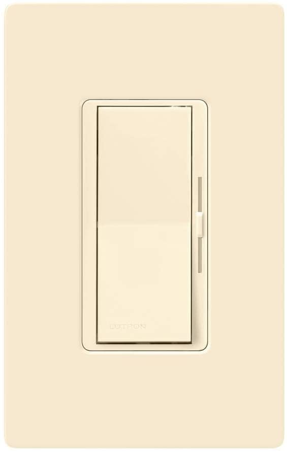 Lutron Diva DVWCL-153PH-WH Single Pole/3-Way Dimmer Switch - Light Almond Finish - Compatible with LED, CFL & Incandescent Bulbs - Perfect for Living Rooms, Bedrooms & Home Lighting Control