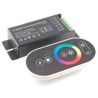 NTE Electronics 69-RTC1 RF Remote Touch RGB LED Strip Controller & Dimmer - 12V/24V DC for Home, Office, and Event Lighting