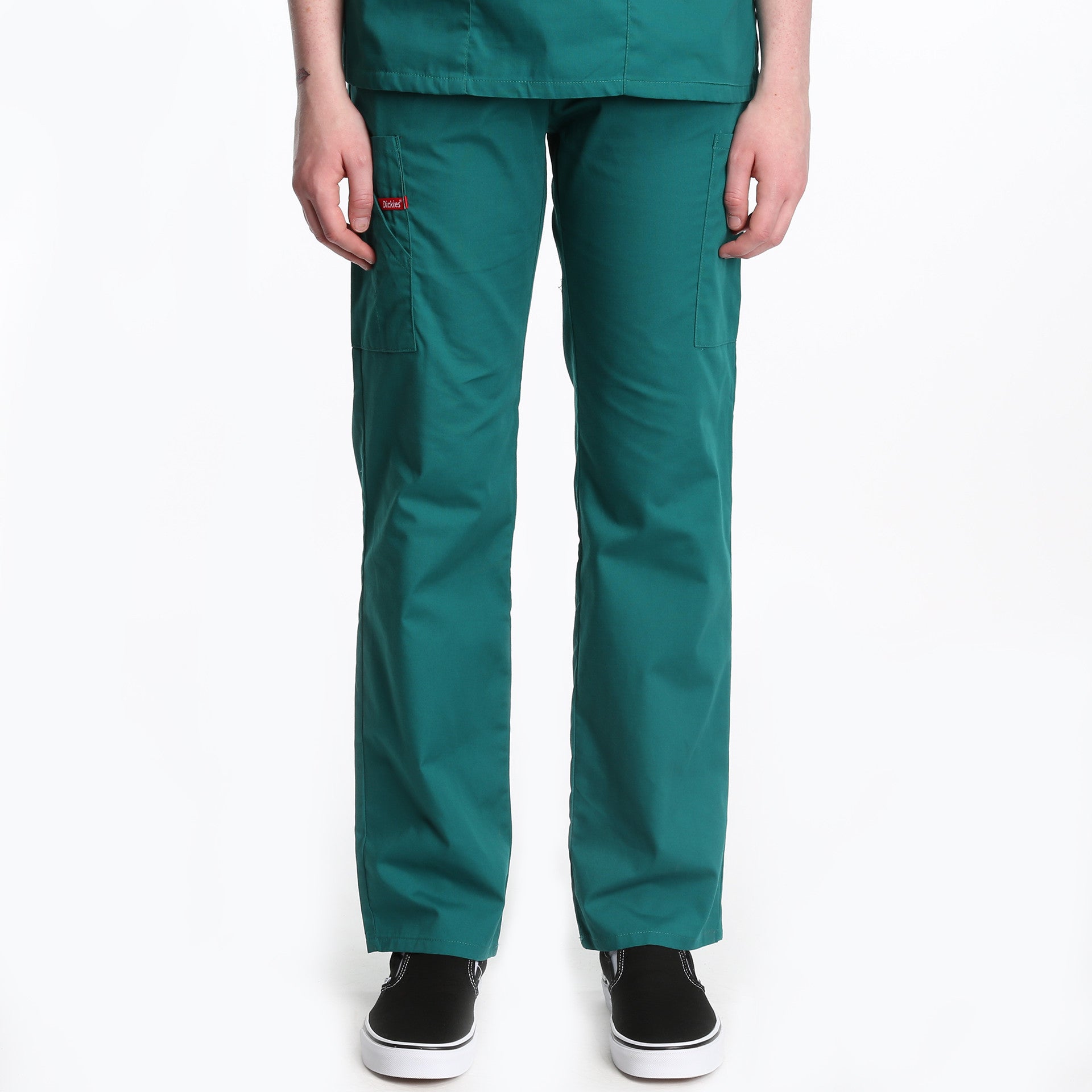 Dickies Natural Rise Elastic Scrub Pants for Men & Women - Comfortable Medical Work Pants in Hunter Green - Perfect for Nurses, Doctors & Healthcare Professionals