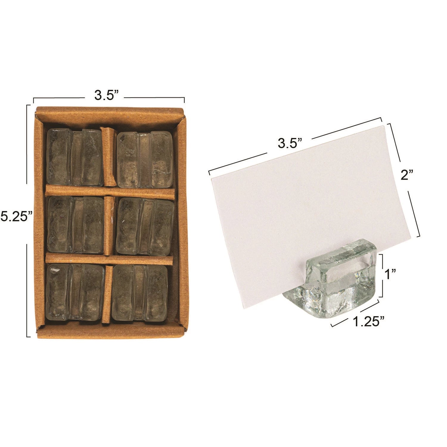 Elegant Glass Place Card Holders & Photo Holders - Perfect for Weddings, Parties, and Home Decor