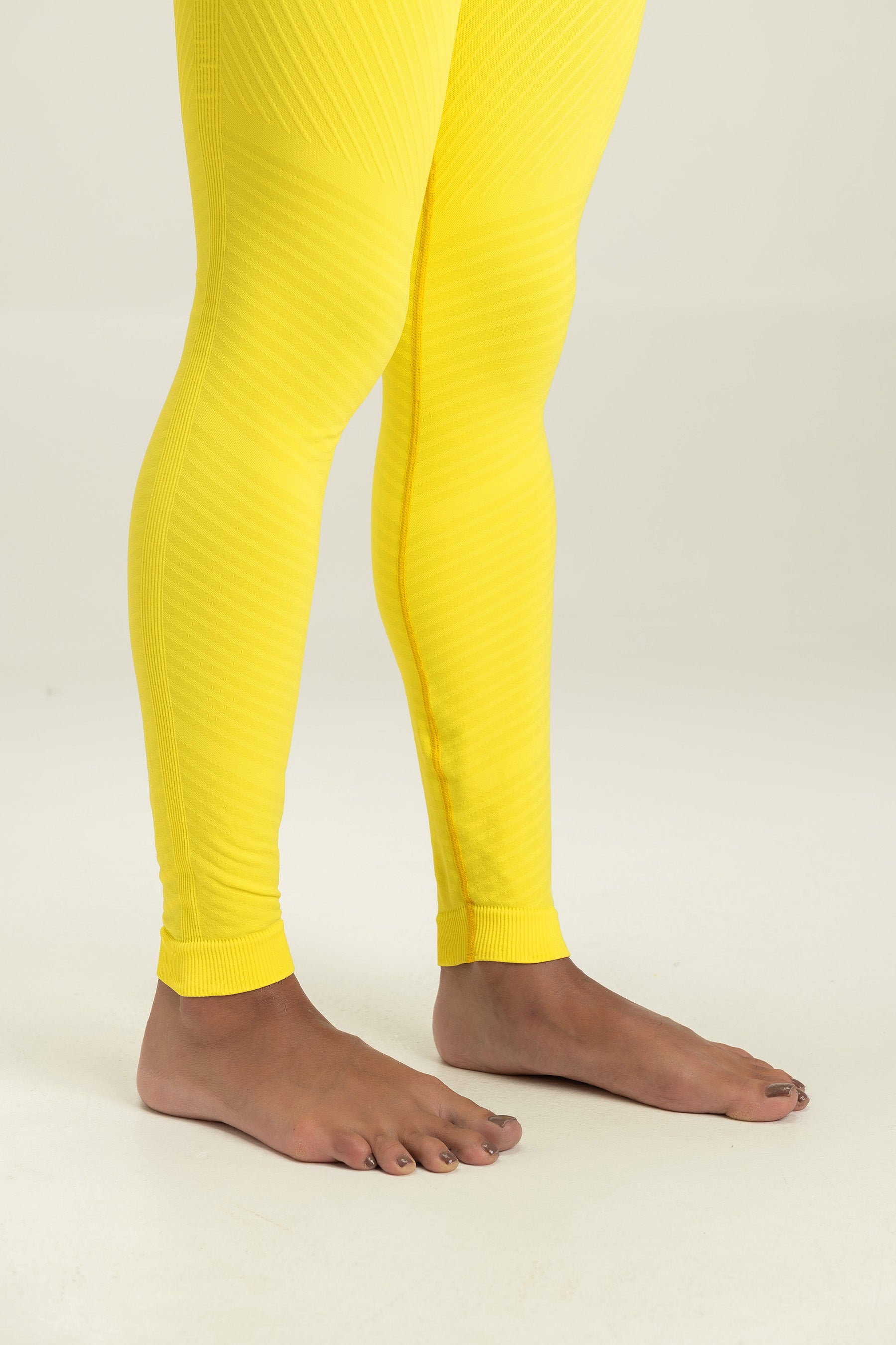High Waist Stripe Seamless Leggings for Women - Yoga Pants, Workout, Running & Lounge Wear - Comfortable Stretchy Athletic Tights