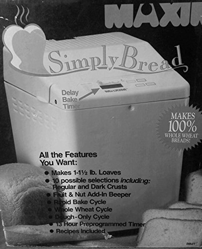 Maxim BB-2T Bread Machine Maker Instruction Manual - Plastic Comb Binding - Perfect for Home Baking & Troubleshooting