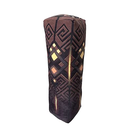 Genshin Impact Zhongli Plush Pillow - 31inch Anime Cushion with Rock Pillars Design, Keychain & Bracelet - Perfect for Game Fans, Cosplay Props, and Home Decor
