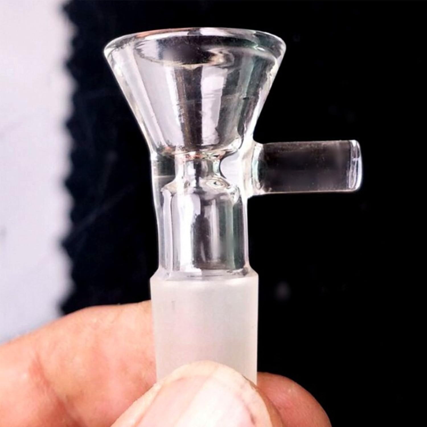 8PS Premium Glass Funnel - 19mm Small Lab Funnel with Ergonomic Handle - Scientific & Kitchen Use for Bottle Filling, Essential Oil Transfer, Spice Storage & DIY Projects