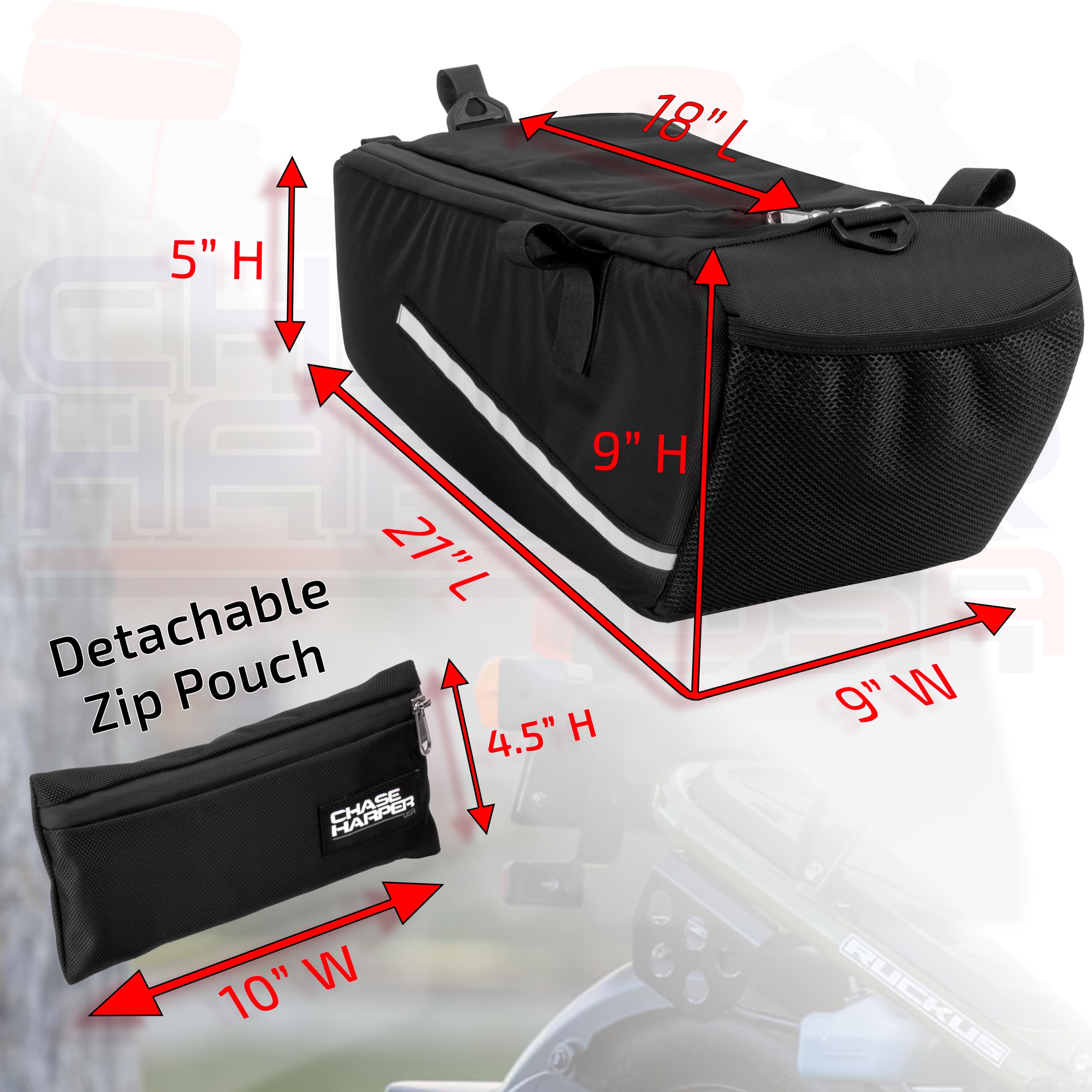 Ruckus Scooter Seat Bag & Barrel Bag Bundle - 5000 Under Seat Storage & 105000 Barrel Bag - Fits All Honda Ruckus Models (2000-2023) - Black Value Pack - Perfect for Scooter Commuting & Urban Riding Accessories