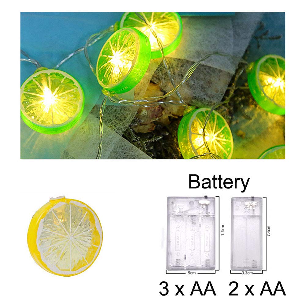 Lemon Slice Shaped LED String Lights - 3 Pack Yellow Decorative Lights for Christmas Party, Home, Garden & Indoor Festive Decor | Perfect for Bedroom, Wedding, Patio & Holiday Lighting