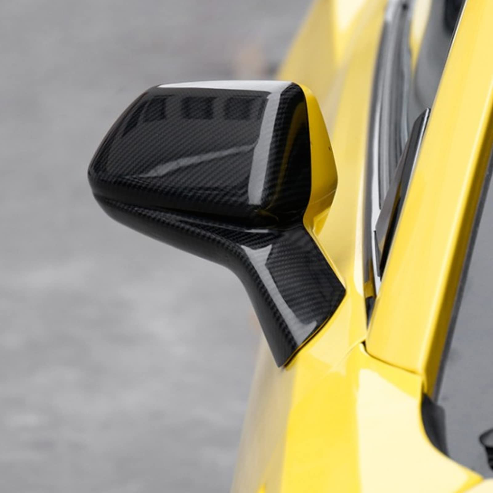 Ymiko 2Pcs Carbon Fiber Rearview Mirror Covers for Chevy 2015-2021 - Side Mirror Protectors & Trim Replacement - Upgrade Your Car's Style & Protection (Perfect for Daily Commute & Road Trips)