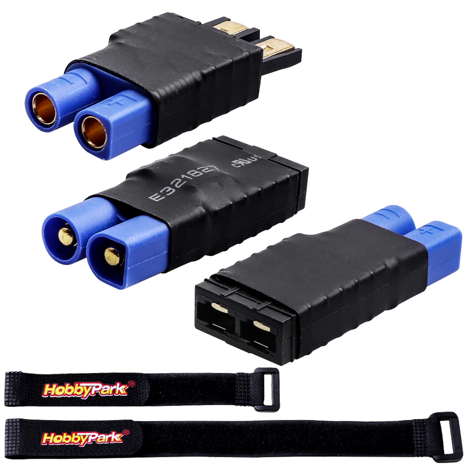 Hobbypark RC Battery Adapter Connector - TRX to EC3 Plug for Traxxas Slash, Rustler, Stampede, Bandit & E-Revo - Compatible with RC Cars, Trucks & Off-Road Vehicles - Perfect for Racing, Bashing & Upgrading Your RC Models