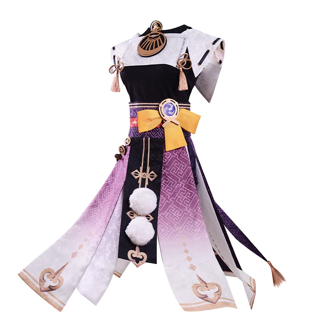 Genshin Impact Kujou Sara Cosplay Costume - Anime Kimono Uniform for Halloween, Comic Con & Role Play | Cute Japanese Style Dress for Cosplayers & Fans