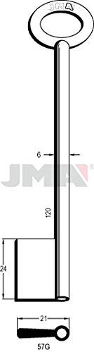 57G JMA Safe Key Blanks - High Security for Home & Business