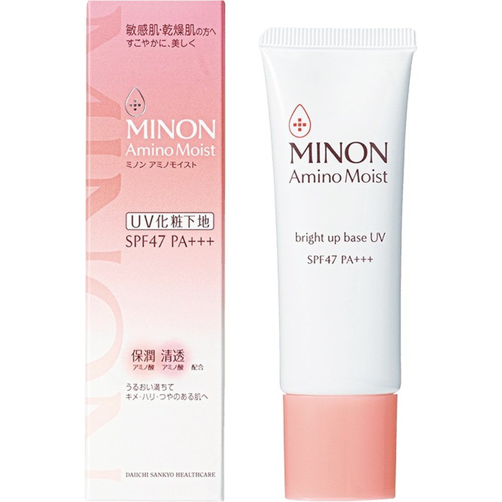 Minon Amino Moist Bright Up Base UV SPF 25g - Sensitive Skin Makeup Primer with Sun Protection | Perfect for Daily Wear & Sun Defense
