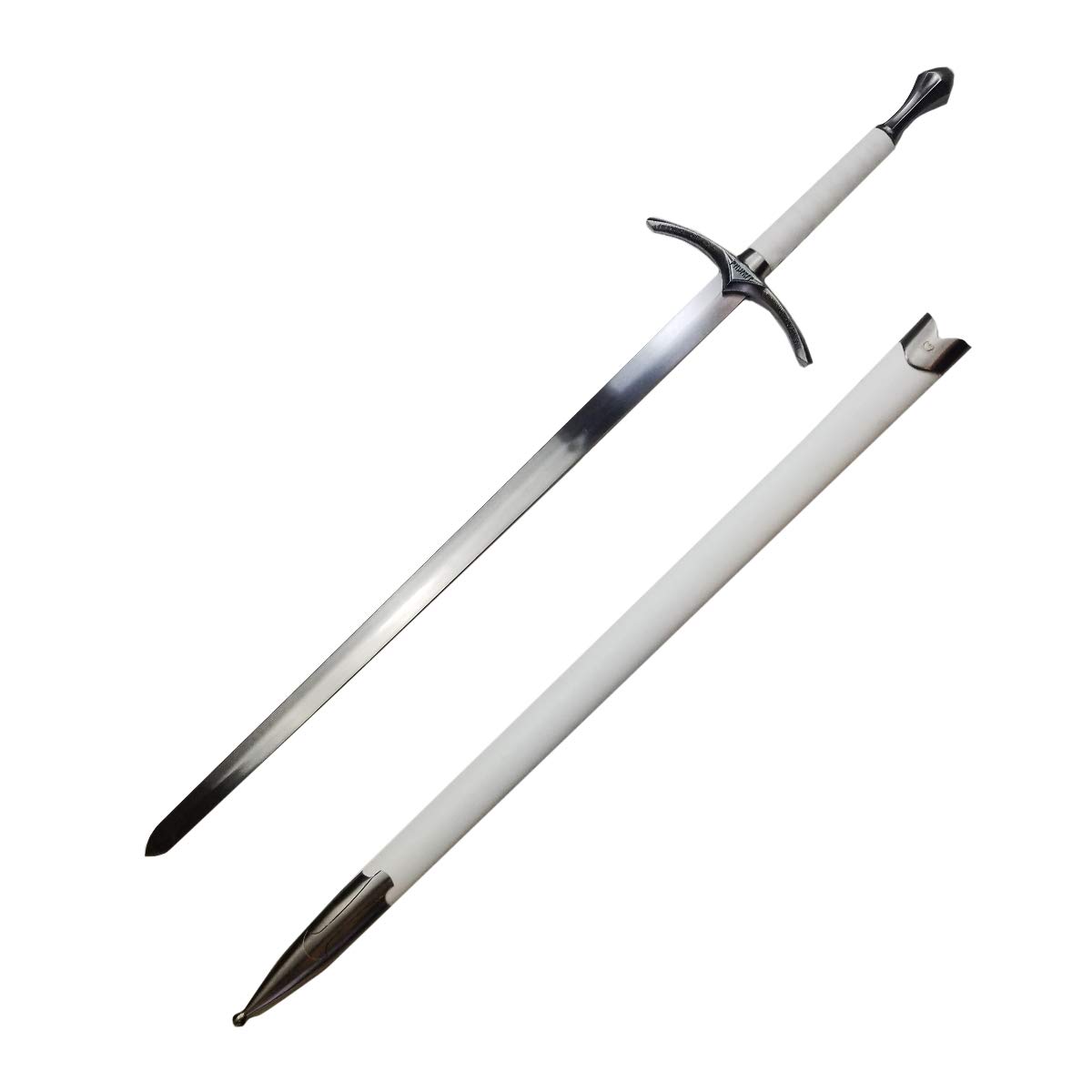 Medieval One-Handed Sword with Dull Blade - Perfect for Collectors, Gifts, Cosplay, LARP & Renaissance Fairs (Wizard-White) | Fantasy Roleplay, Historical Display & Themed Events