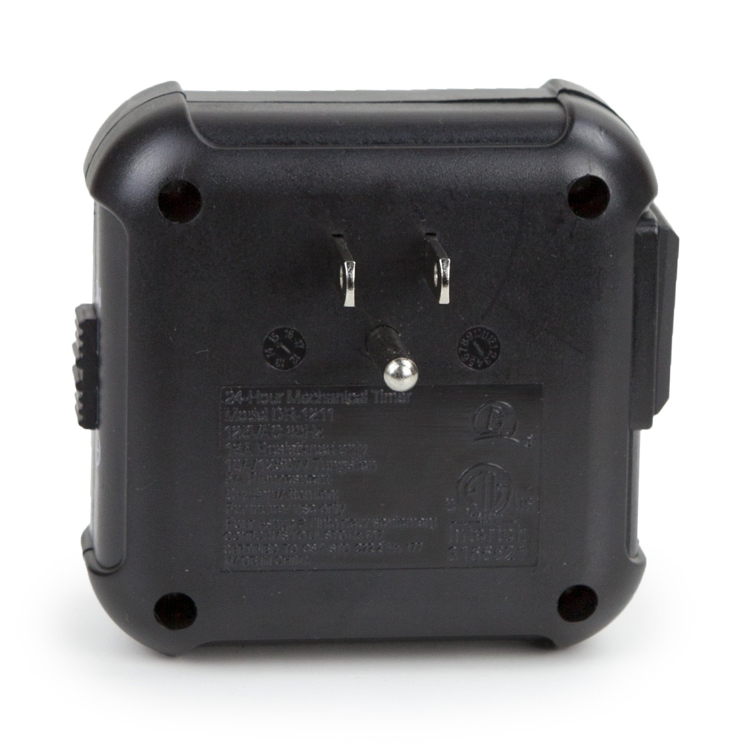 24-Hour Mechanical Grounded Timer with 15-Minute Intervals - Perfect for Home Appliances, Grow Lights, and Holiday Decorations