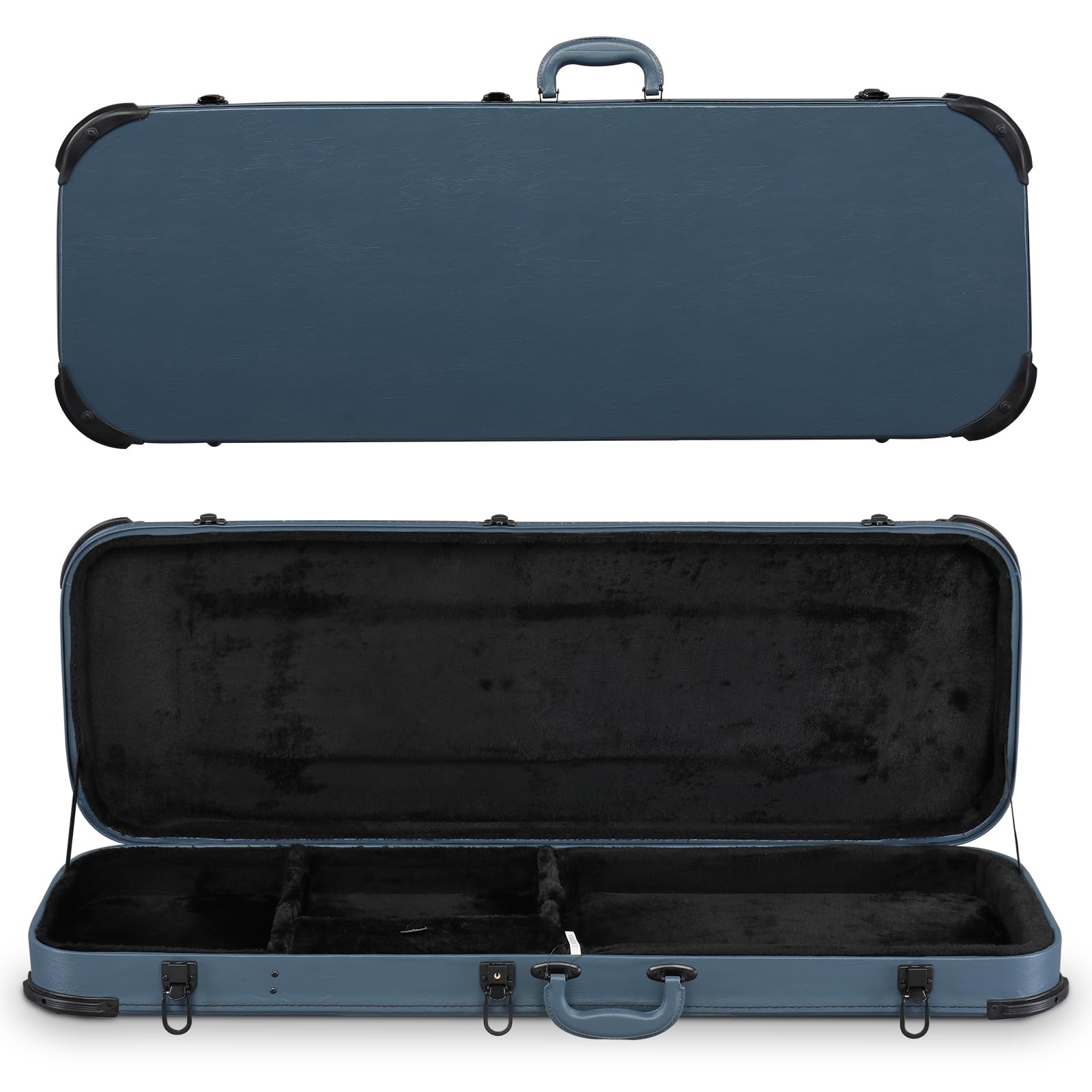 Ktaxon 39-Inch Electric Guitar Hard Case - Wooden Hard Shell Protective Carrying Case with Lock Latch & Padding for KST/KTL/170 Models (Blue) | Perfect for Travel, Storage & Stage Performances