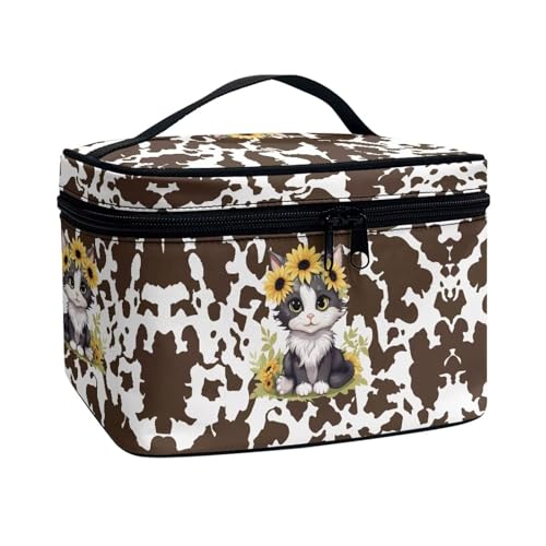 Cat Sunflower Cowhide