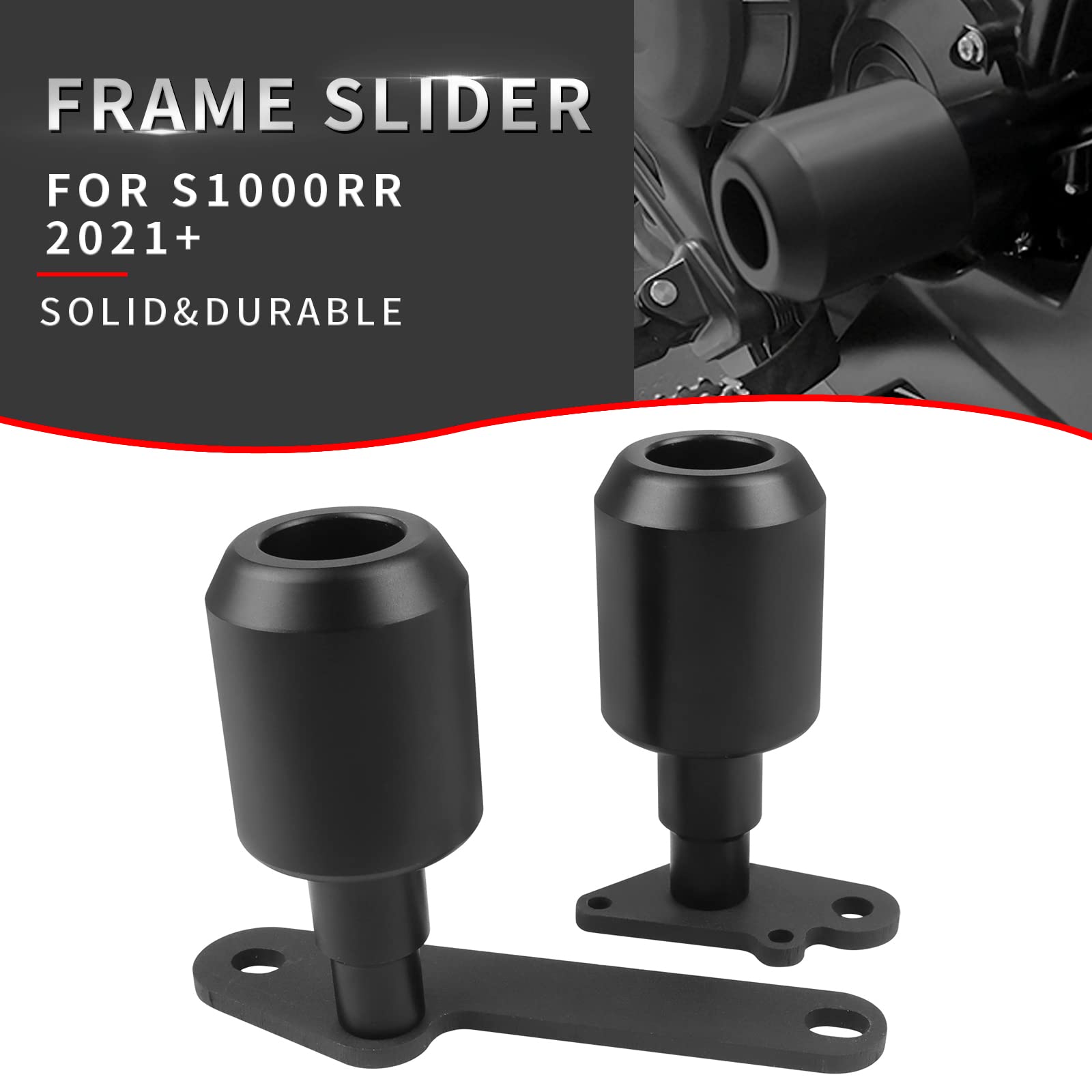 BMW S1000RR Frame Sliders - Aluminum Engine Crash Protector for 2021-2022 Models | Motorcycle Protection for Racing & Street Riding
