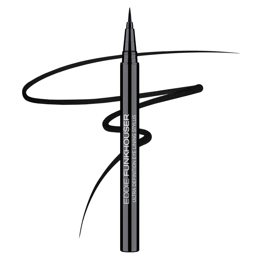 Eddie FunkHouser Ultra Definition Eyeliner Pen - Waterproof & Smudge Proof Liquid Eyeliner in Absolute Black (0.8ml) | Perfect for Winged Liner, Cat Eye & Everyday Makeup Looks