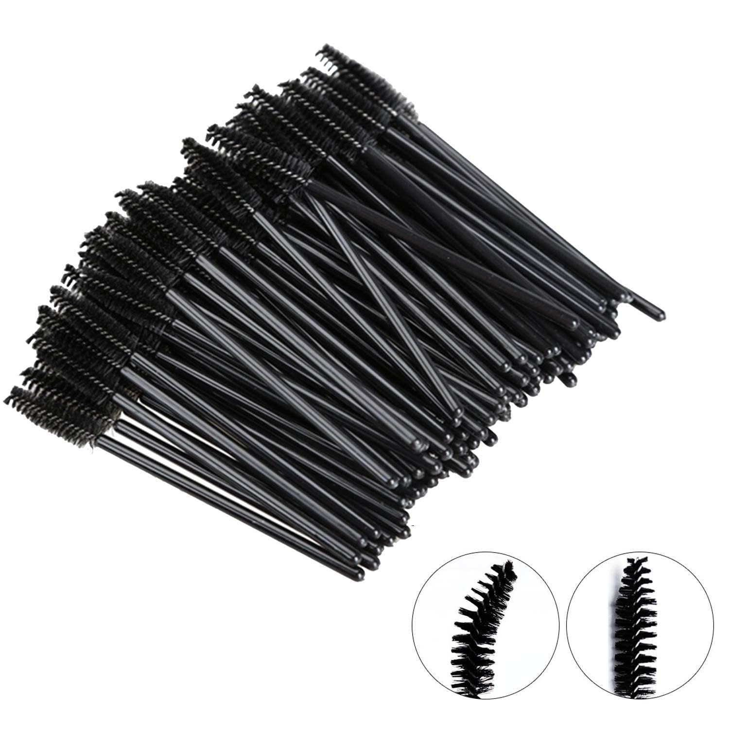 50Pcs Disposable Eyelash Brushes & Mascara Wands - Professional Spoolies for Eyelash Extensions, Eyebrow & Eyeshadow Makeup - Perfect for Salon, Home Use & Travel Makeup Kit Accessories