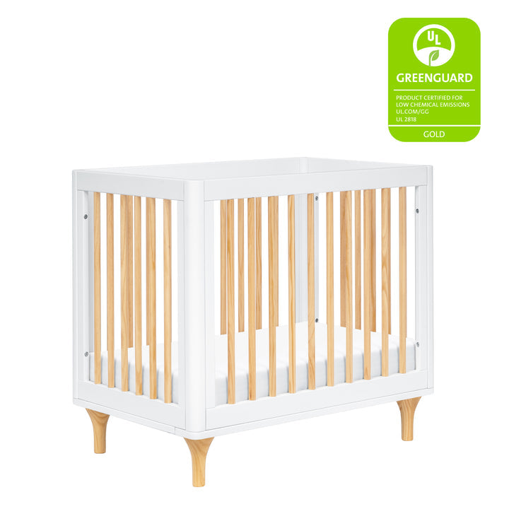 Babyletto Lolly 4-in-1 Convertible Mini Crib to Twin Bed with Toddler Conversion Kit - Space-Saving Nursery Solution for Small Rooms & Growing Babies
