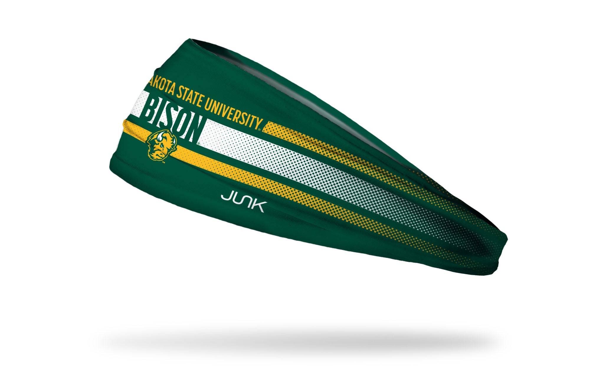 North Dakota State University Faded Stripe Big Bang Lite Headband - Adjustable Sports Headband for Running, Yoga & Workouts - Comfortable Sweatband for Women & Men
