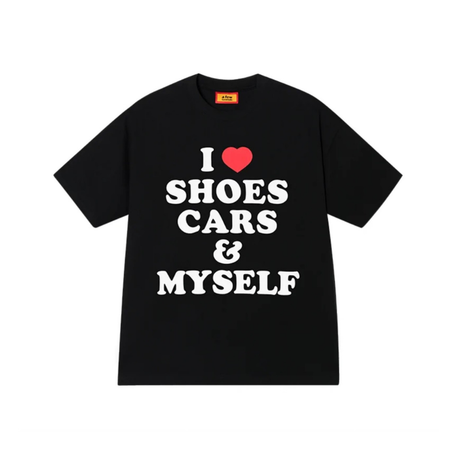 Few Good Kids I Love Shoes T-Shirt - Black Cotton Graphic Tee for Casual Wear & Street Style
