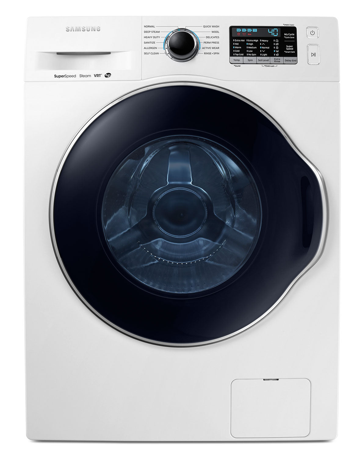 Samsung 2.6 Cu. Ft. White Front Load Washing Machine WW22K6800AW/A2 - Perfect for Small Laundry Rooms & Apartments