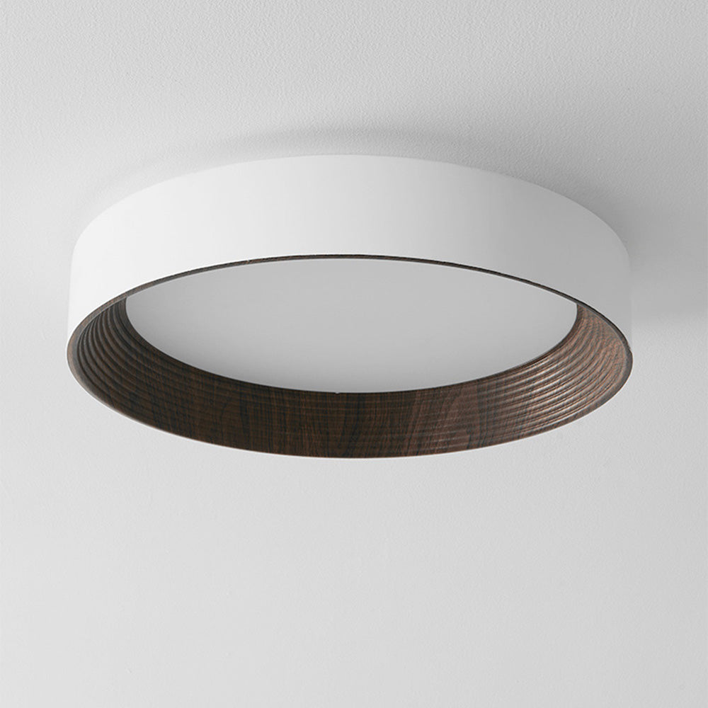 Modern White Round Metal LED Ceiling Light Fixture - Energy Efficient Dimmable Lighting for Living Room, Bedroom, Kitchen & Office