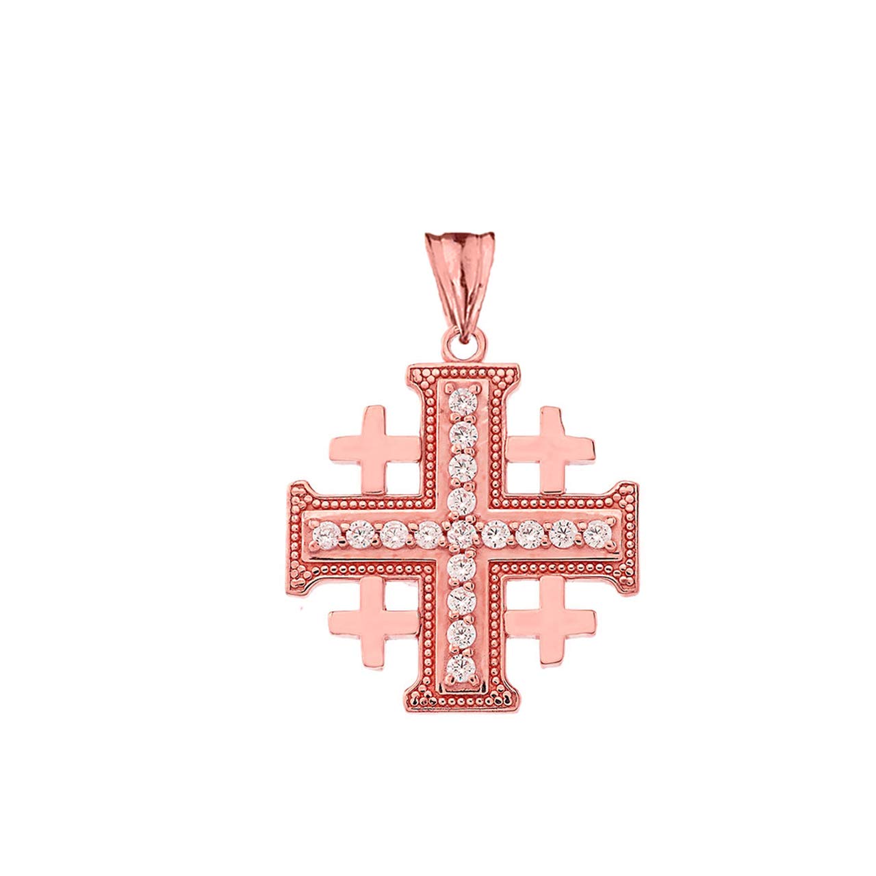 10k Gold Diamond Crusaders Cross Pendant Necklace for Women - Certified Religious Jewelry for Gifts, Weddings & Everyday Wear