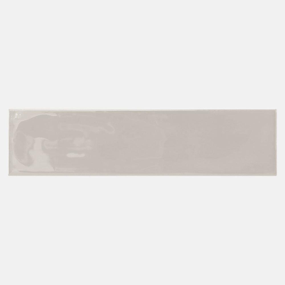 Metro Light Grey Wave 68x280 Glossy Ceramic Subway Tile - Perfect for Kitchen Backsplash, Bathroom Walls & Modern Interior Design