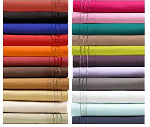 Luxury Ultra-Soft 2-Piece King Size Pillowcase Set - 1500 Thread Count Premium Hotel Quality Microfiber, Double Brushed & Wrinkle Resistant - Elegant Pink Bedding for Home, Hotel, or Gift - Perfect for Master Bedroom, Guest Room & Airbnb Stays