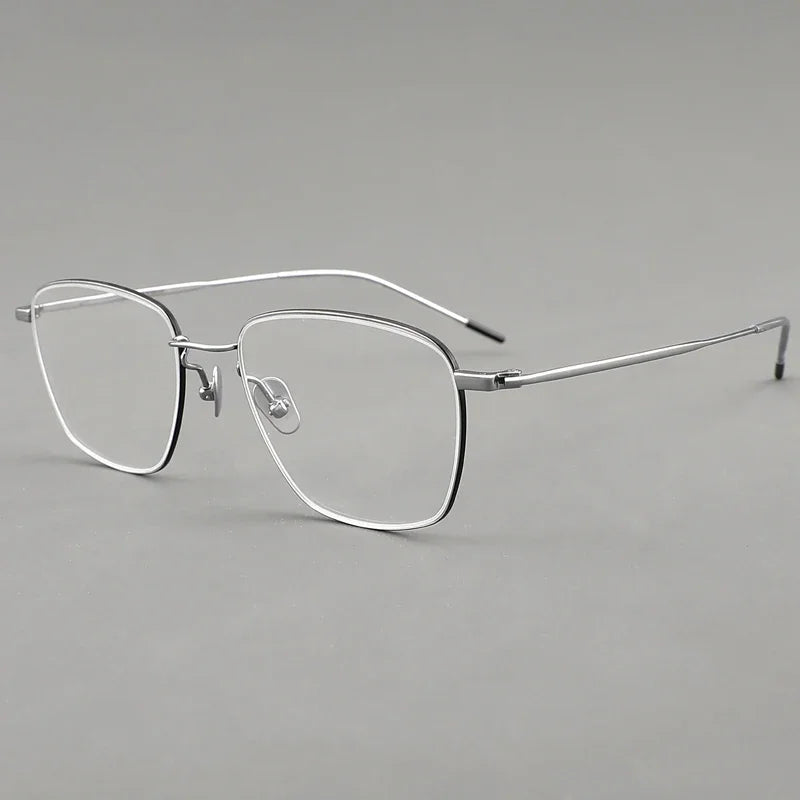 Aror Unisex Full Rim Polygon Square Titanium Eyeglasses 48710 - Lightweight Durable Frame for Men & Women - Perfect for Reading, Work & Fashion Accessories