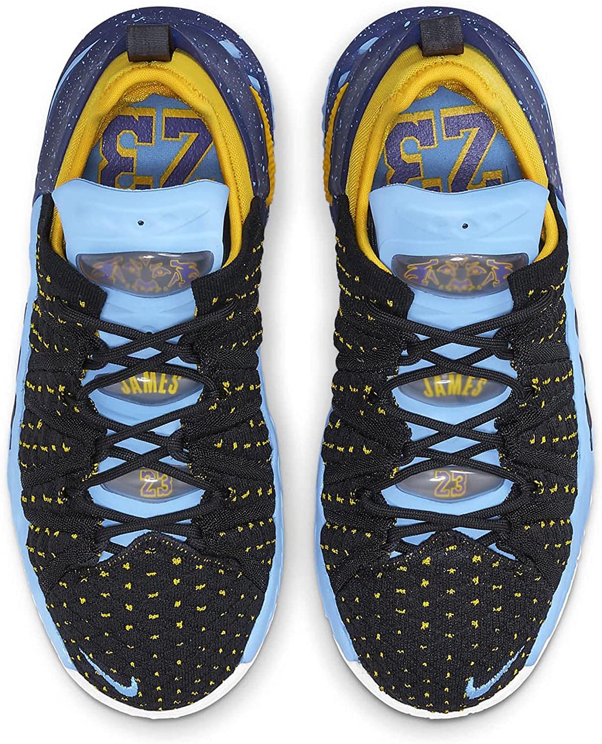 Nike LeBron XVIII Basketball Shoes for Boys - Big Kids Size 7, Black/University Gold/Coast/Concord - High-Performance Court Shoes for Youth Basketball Players & Casual Wear